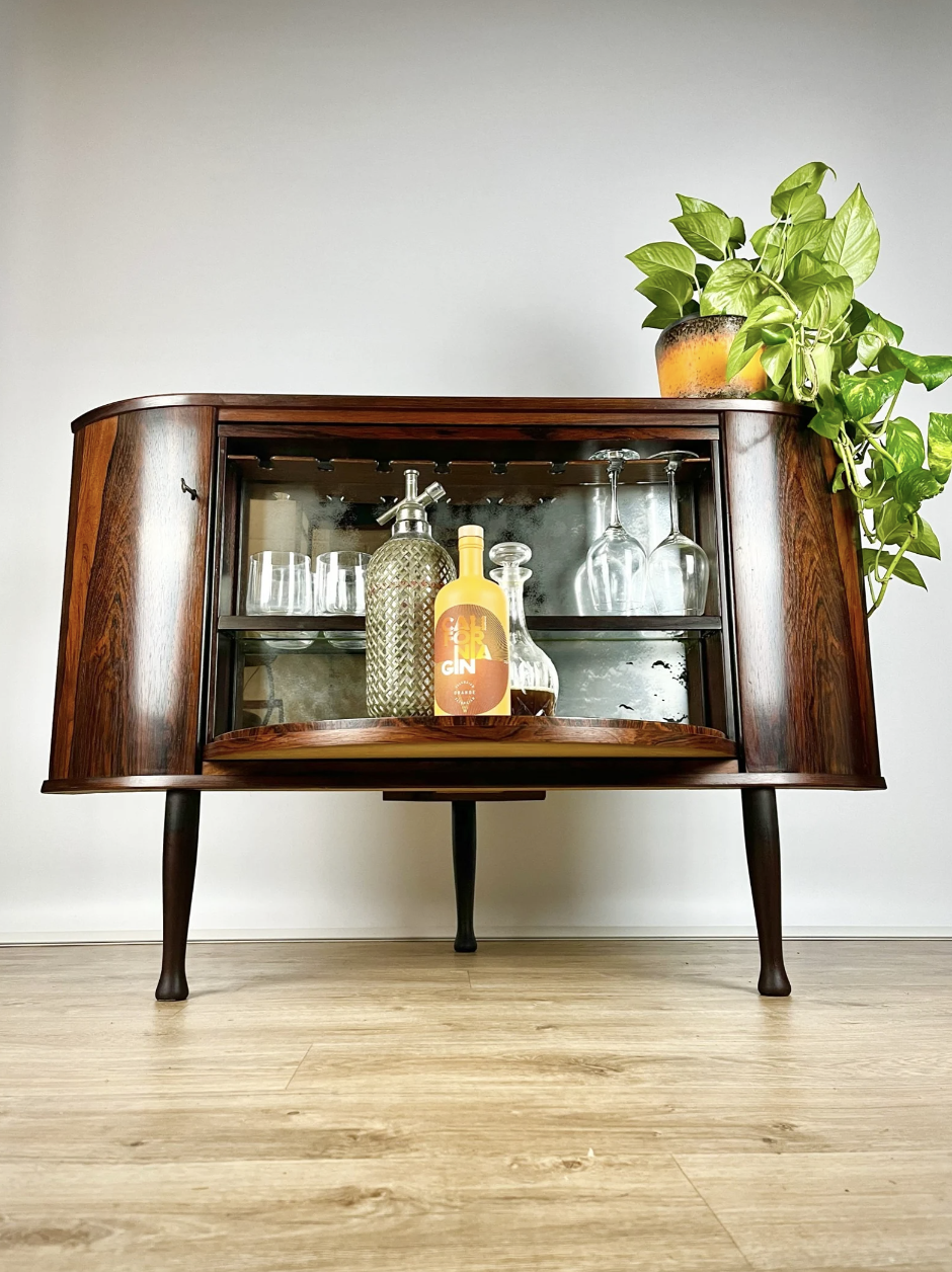 Stunning 1960s Rosewood Drinks Cabinet, Mobelfabrikken Sola Norway