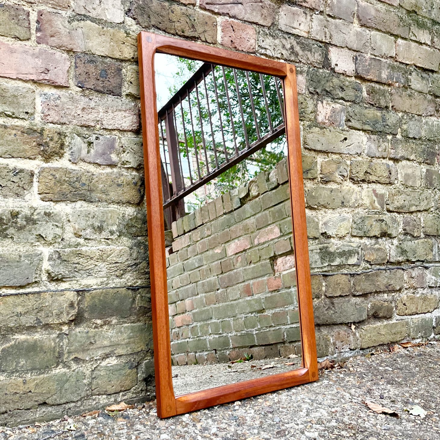 Fine Danish Wall Mirror, Kai Kristiansen for Aksel Kjersgaard, 1960s