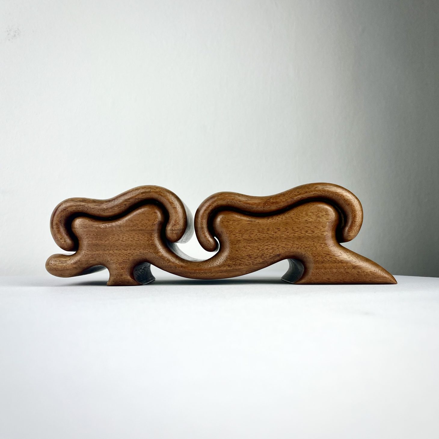 Unusual Biomorphic Puzzle Box by Fred & Marilyn Buss, American 1970s