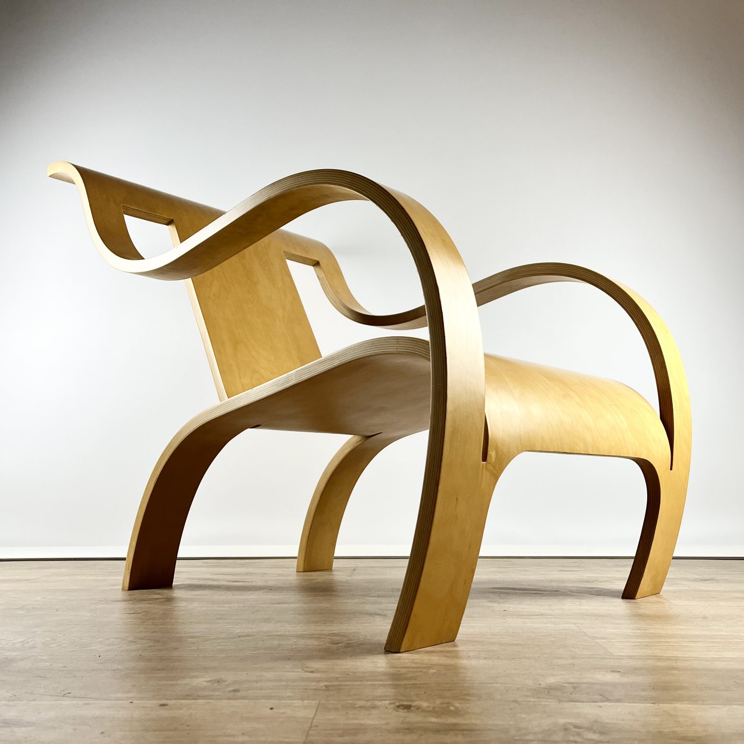 After Gerald Summers Iconic Plywood Chair, 1990s Replica