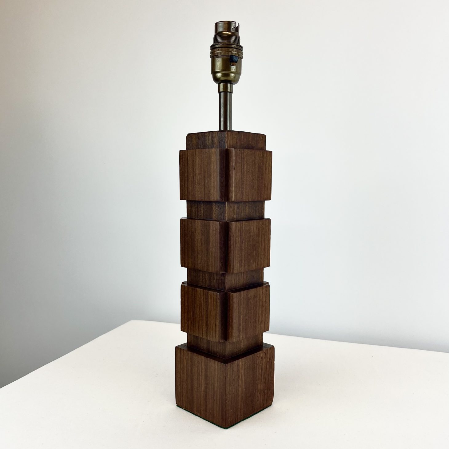 Sculptural Mid-Century Cubist Lamp Base