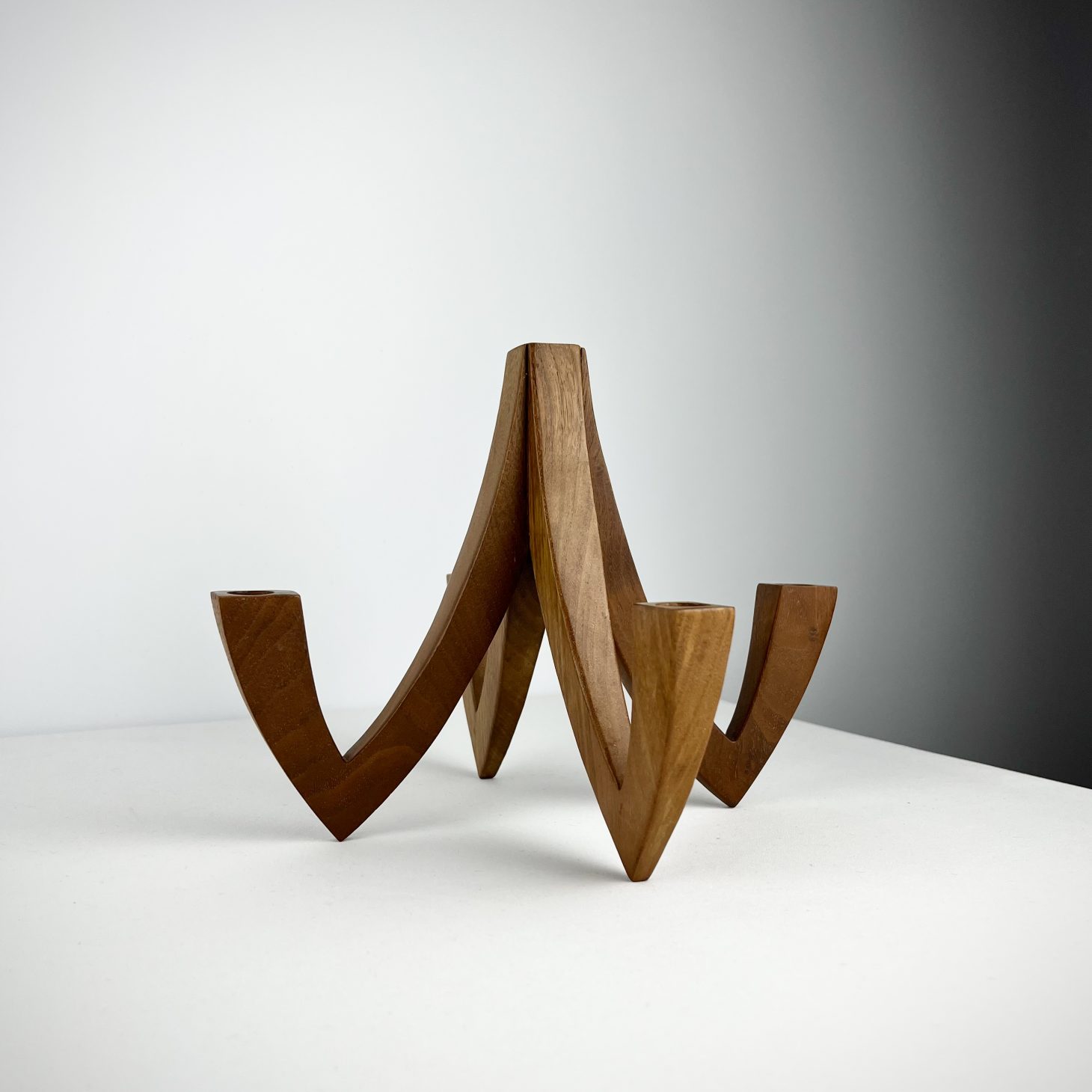 Super Stylish 1960s Danish Teak Candelabra