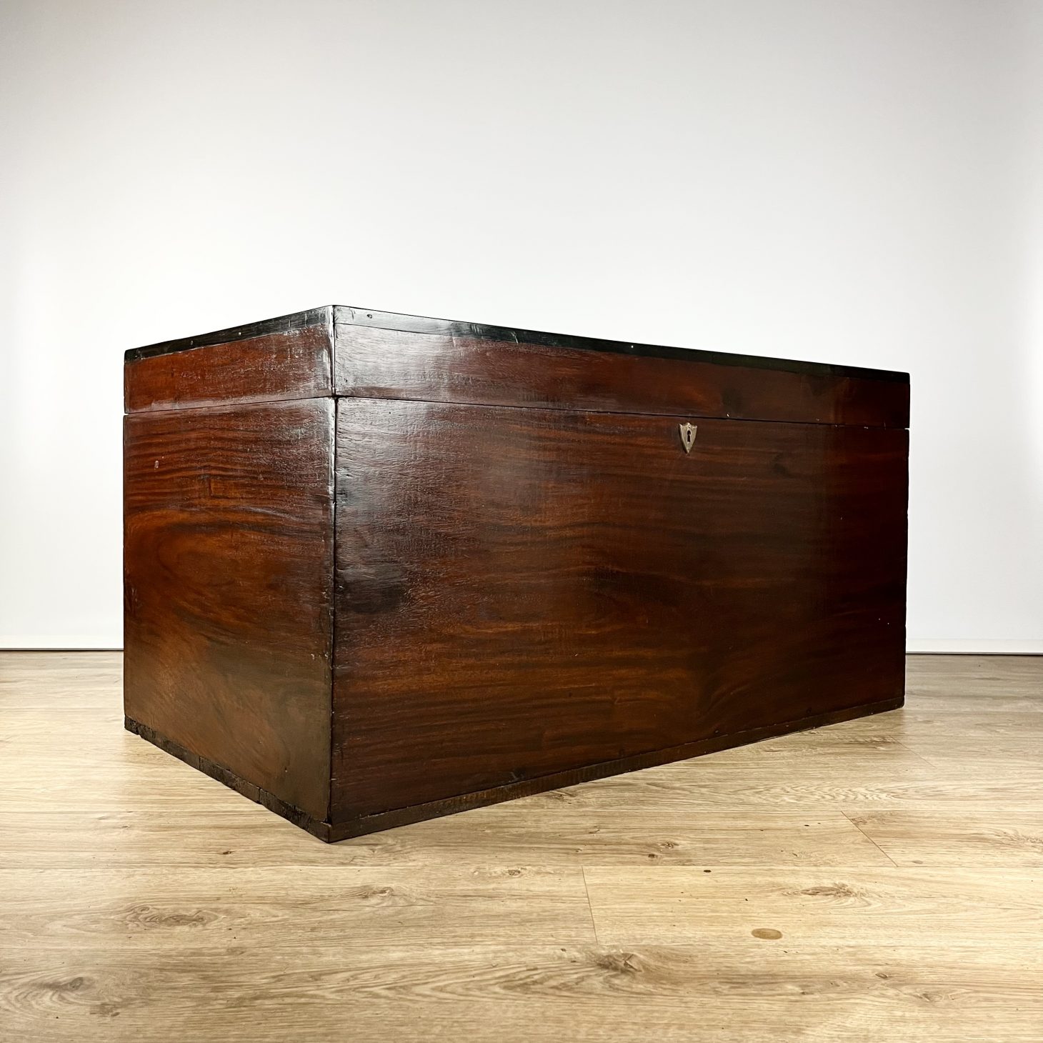 Oversized 19th Century Solid Mahogany Chest, 1 of 2