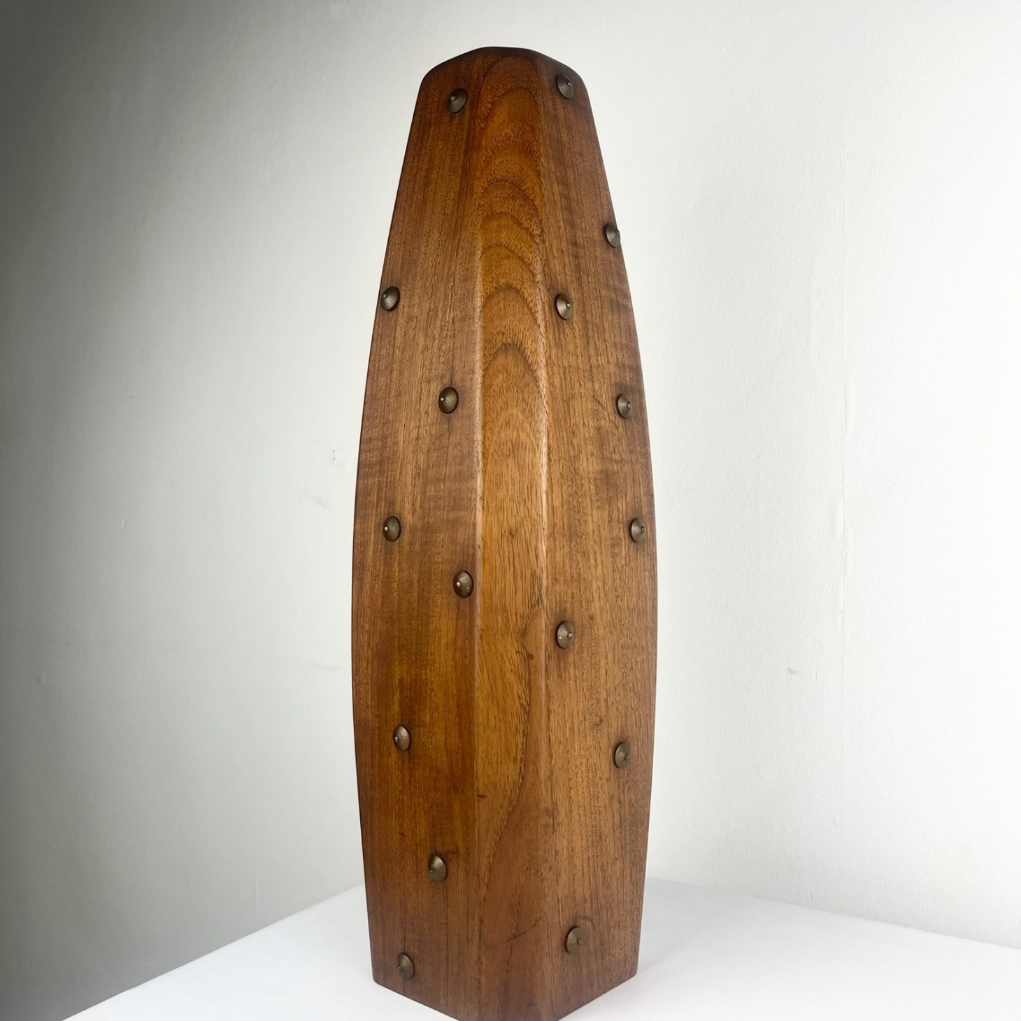 Huge Brutalist Teak Sculpture Vase, Danish 1970s