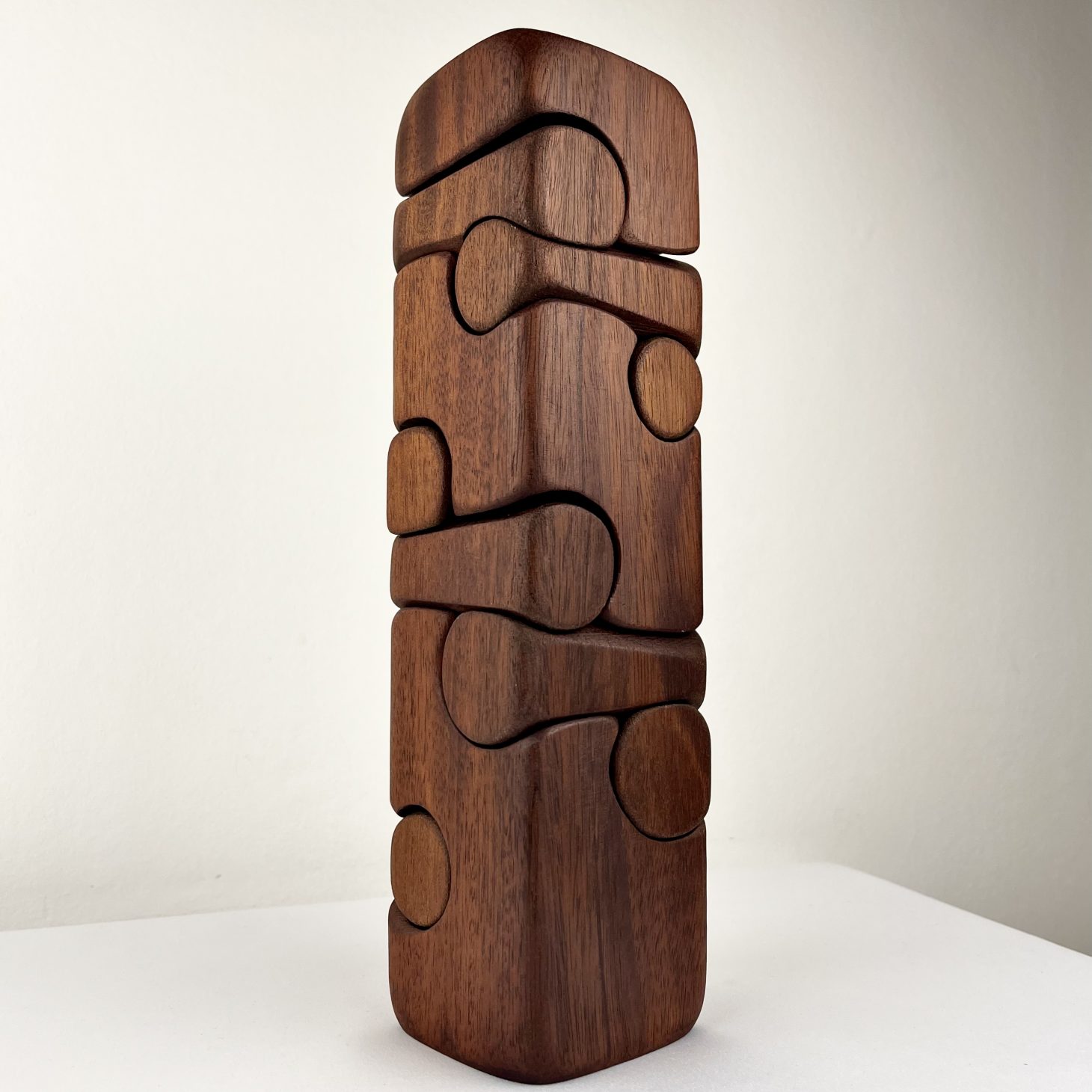 20th Century Brian Willsher Puzzle Sculpture, Mahogany