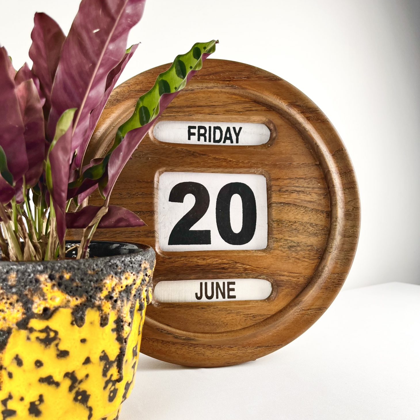 Beautiful Mid-Century Perpetual Calendar, British 1960s