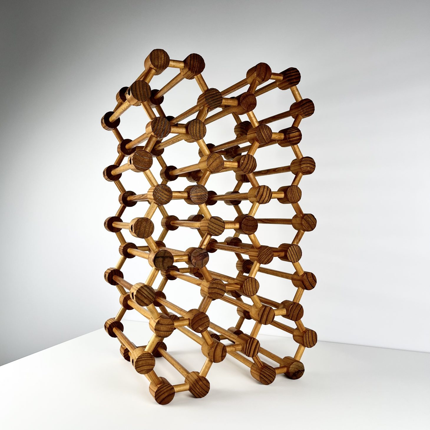 1970s Geometric Honeycomb Wine Rack