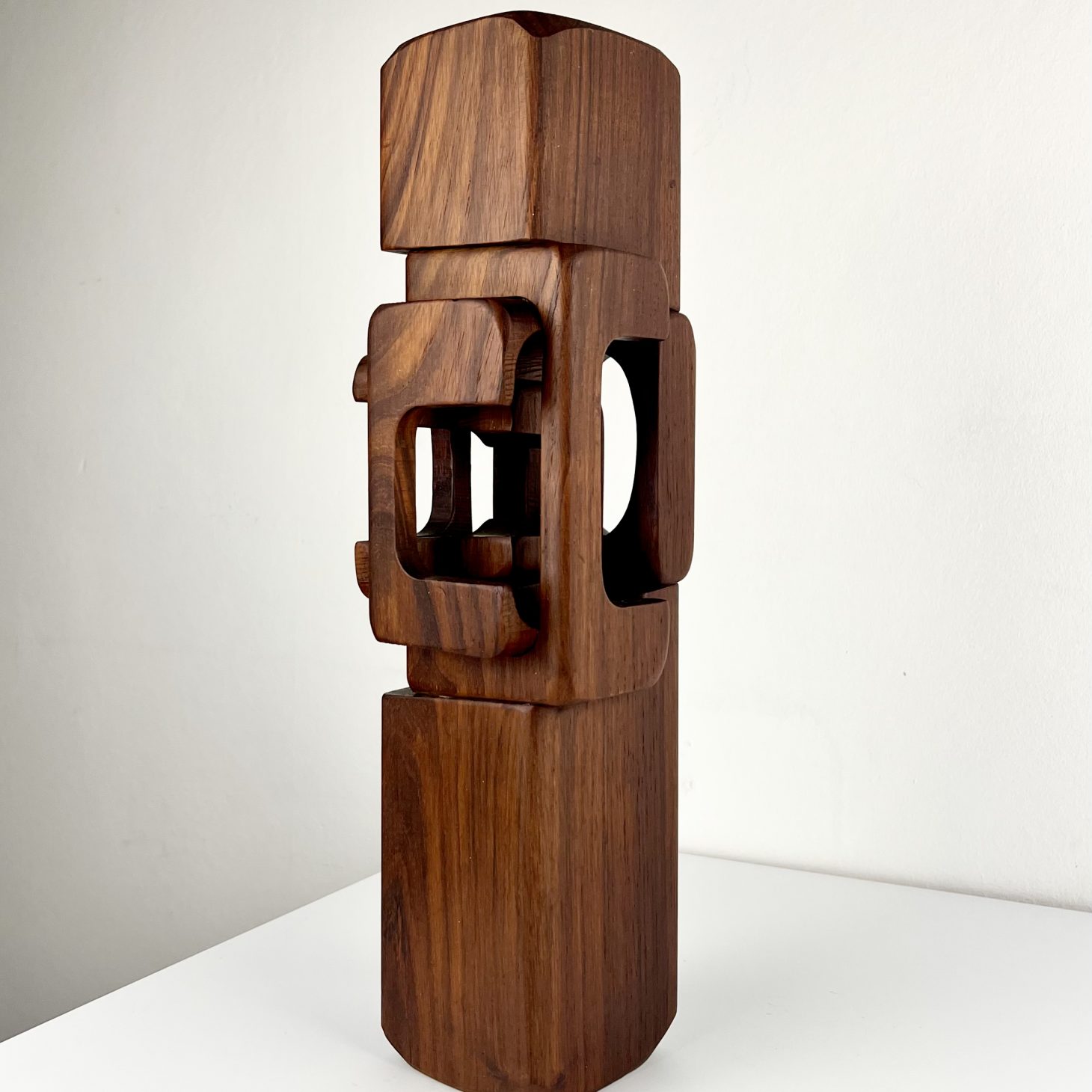 Brian Willsher Modernist Hardwood Sculpture, British 1972