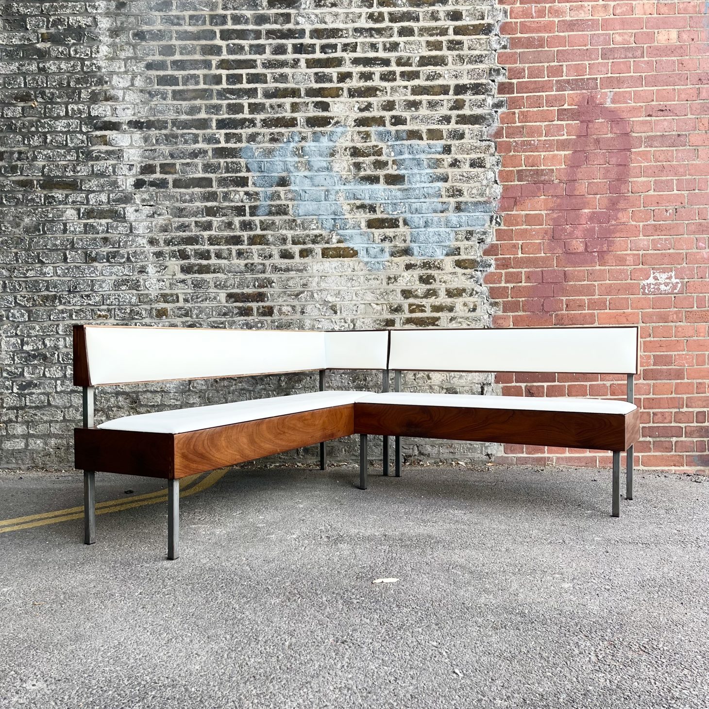 Sir Terence Conran Early Modular Bench in Two Parts, British 1950s