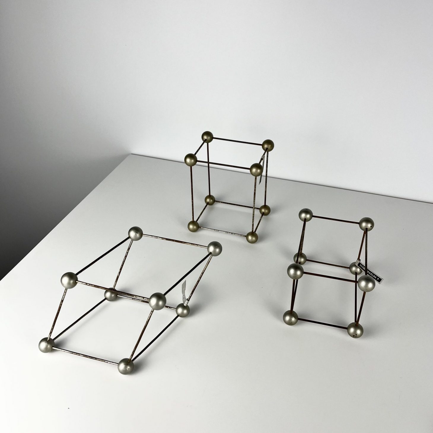 Super Set of 3 Atomic Models, Czechoslovakia 1950s