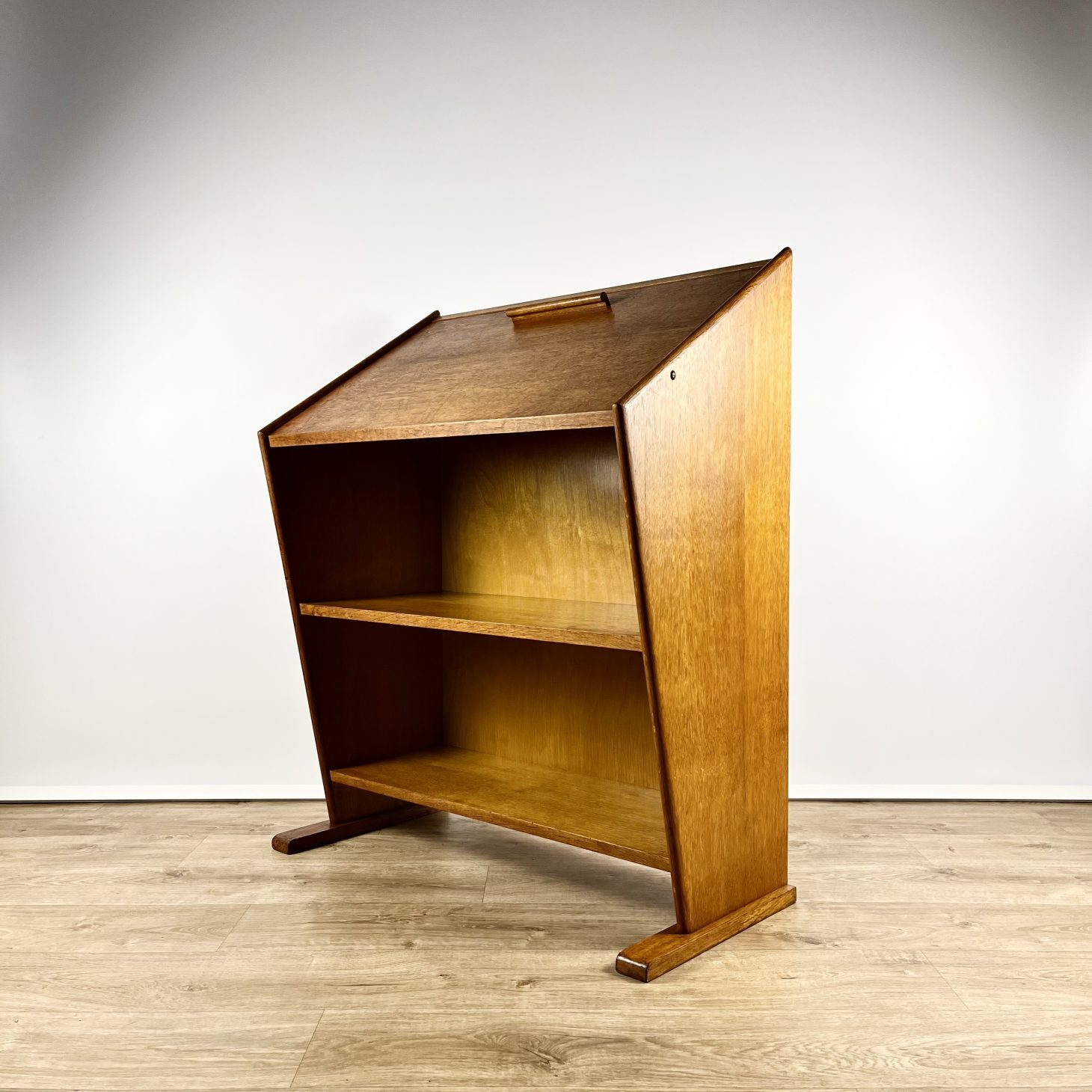Modernist Oak Writing Bureau, Dutch 1950s