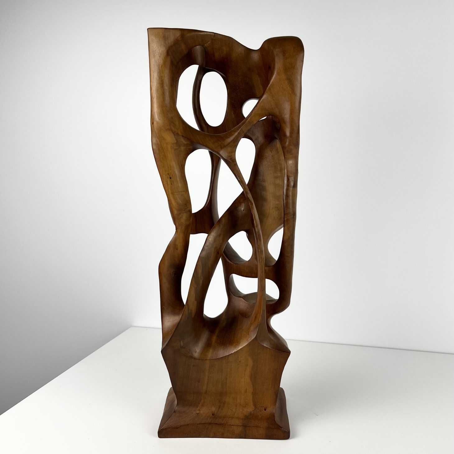 Large Abstract Hardwood Sculpture, Age and Origin Unknown