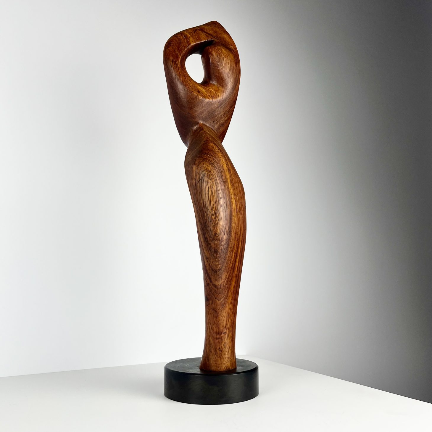D. Webb Beautiful Signed Rosewood Sculpture of a Stylised Female Form