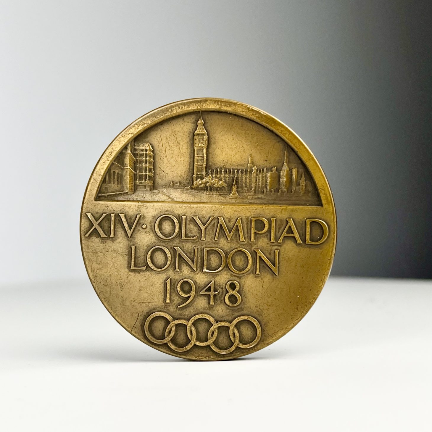 Original 1948 London Olympic Games participation Medal, Designed by Bertram Mackennal
