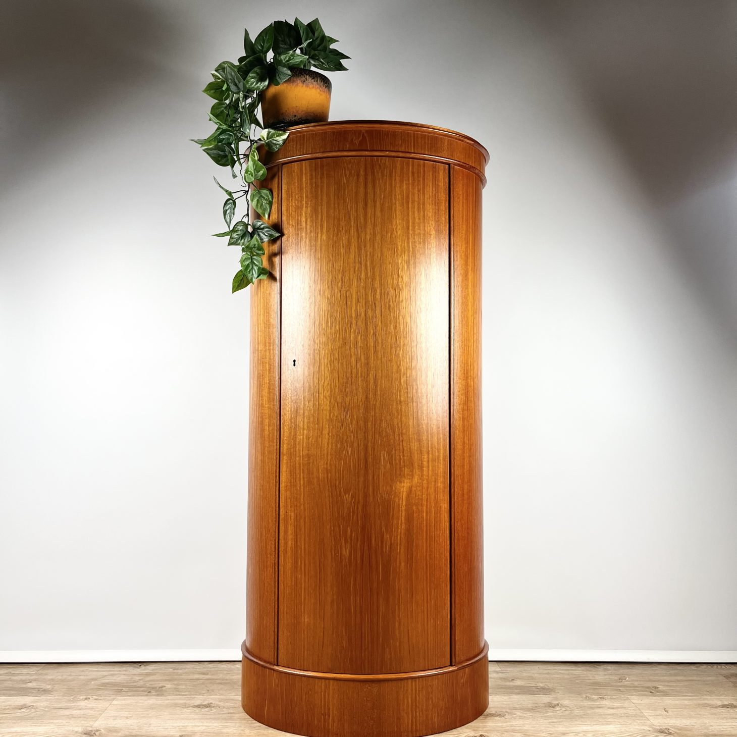 Johannes Sorth for Bornholm Møbelfabrik Teak Pedestal Cabinet, Danish 1960s