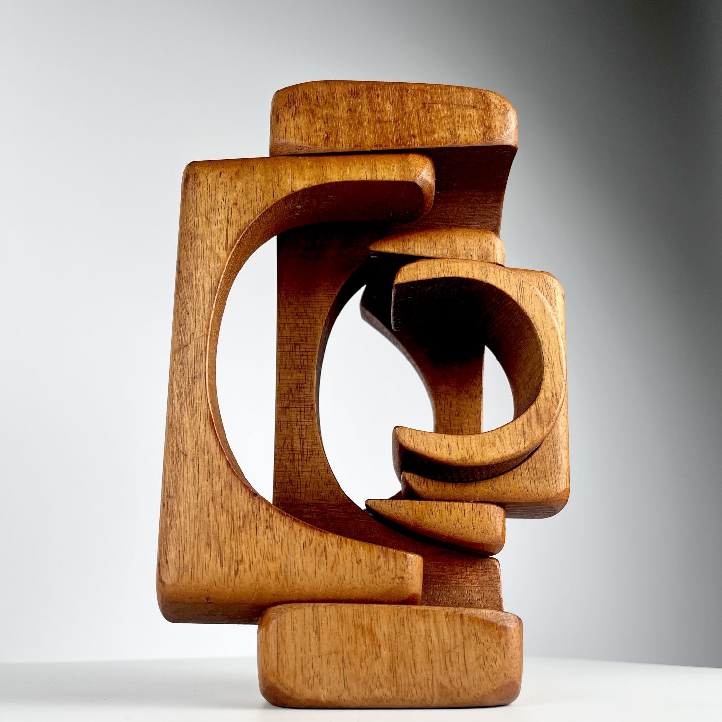 Brian Willsher (1930-2010) Hardwood Sculpture, Signed & Dated 1983