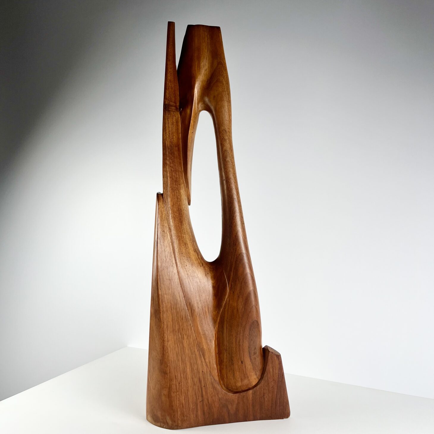 Large Signed Biomorphic Teak Sculpture